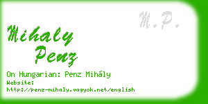 mihaly penz business card